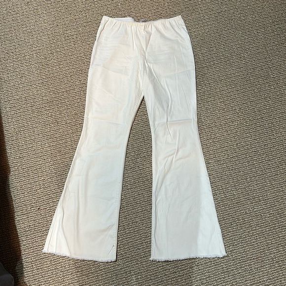 Cream ish white colored flare jeans - Picture 1 of 6